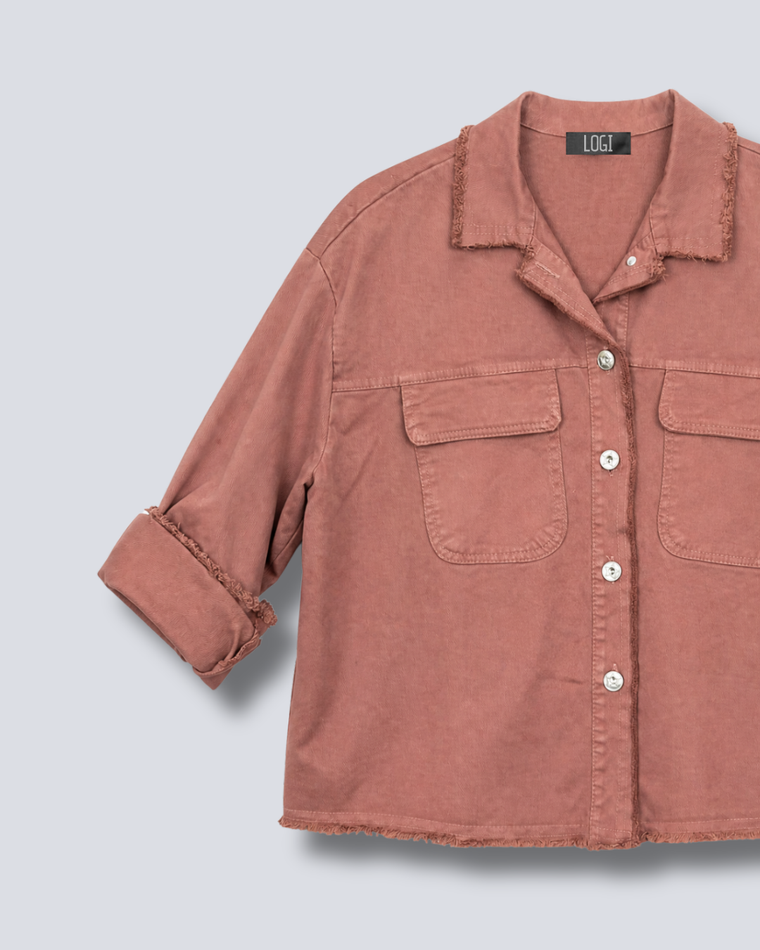 GIUBBINO DENIM E FELPA FRANGE