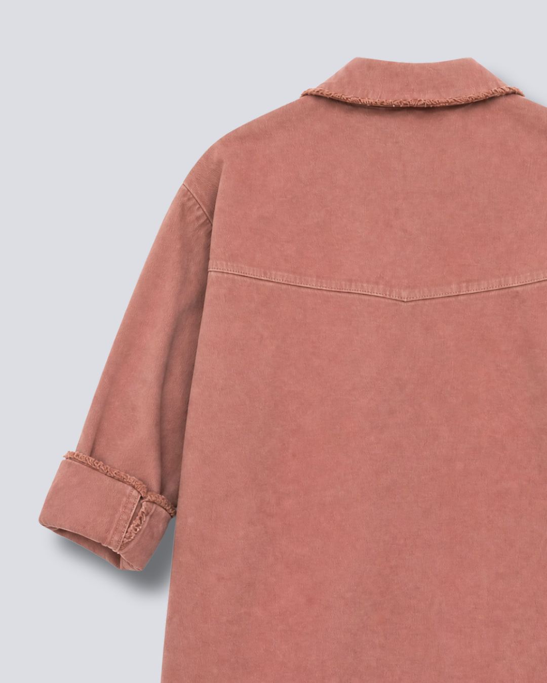 GIUBBINO DENIM E FELPA FRANGE