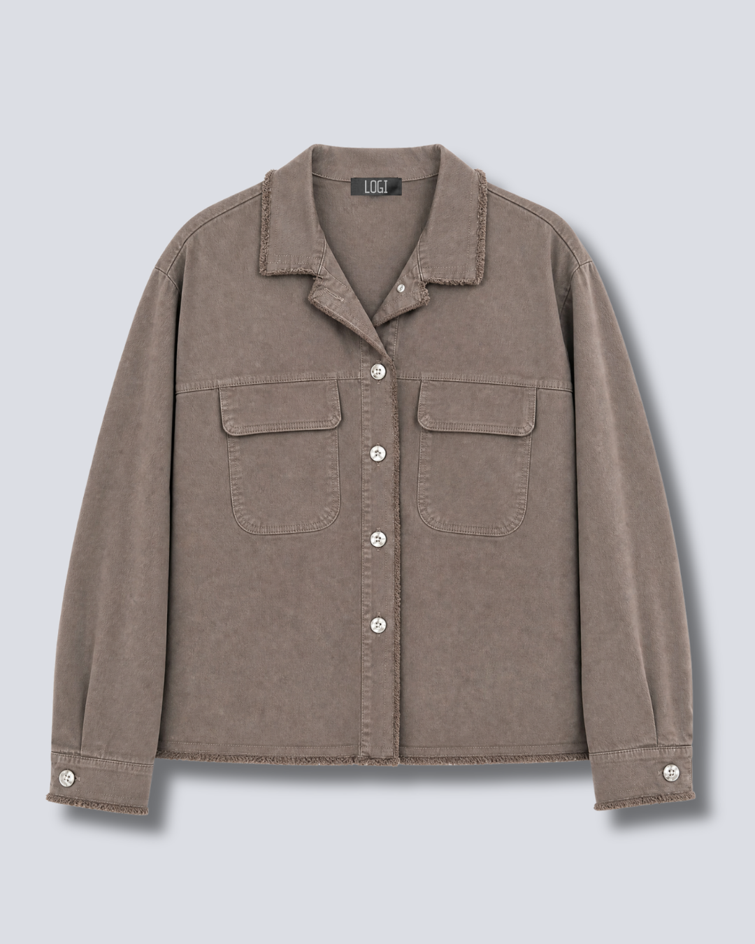 GIUBBINO DENIM E FELPA FRANGE