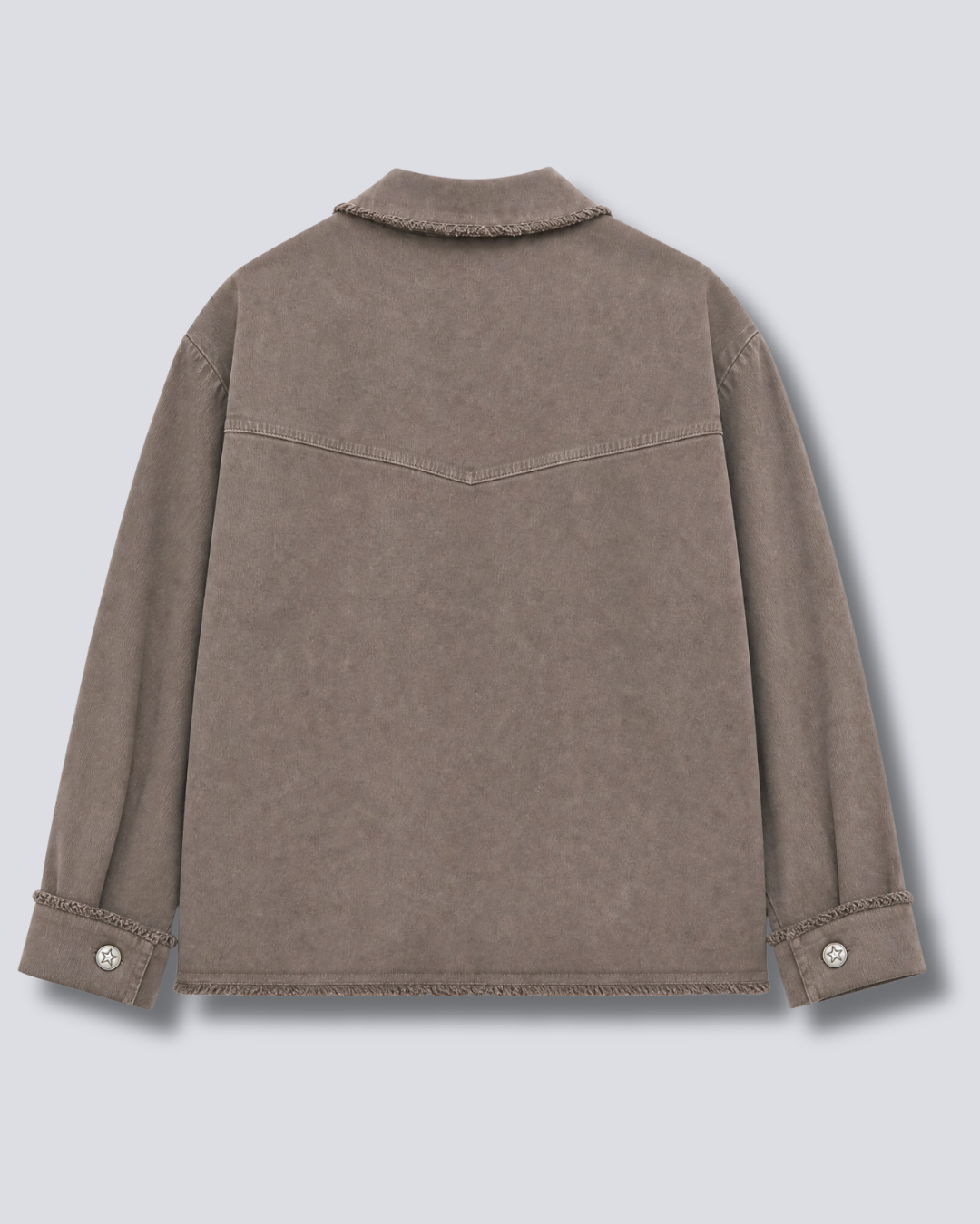 GIUBBINO DENIM E FELPA FRANGE