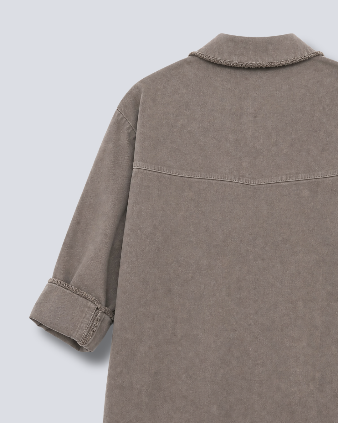 GIUBBINO DENIM E FELPA FRANGE