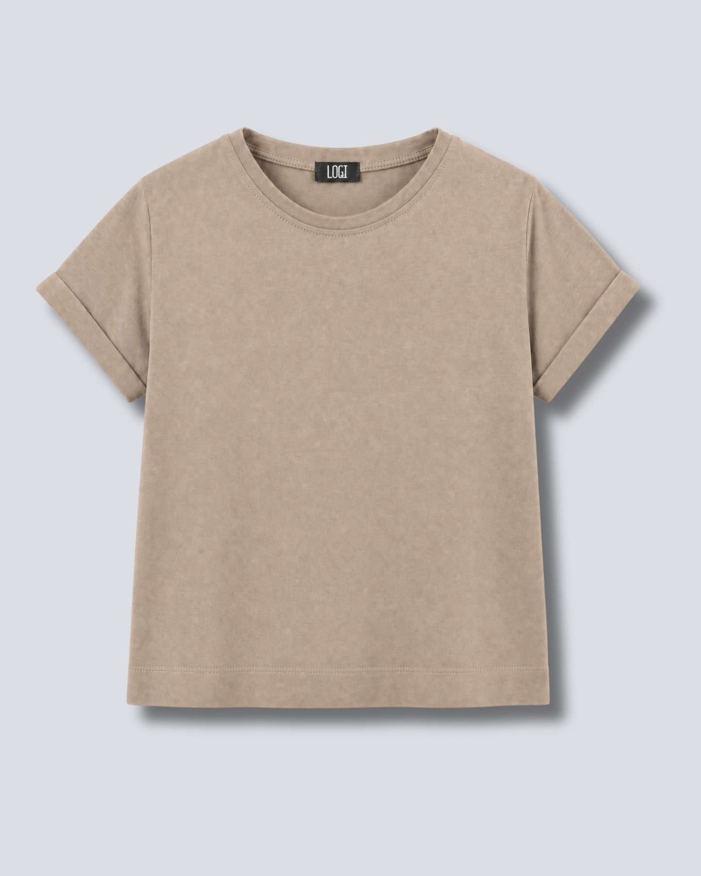 T-SHIRT CROP FONDO ALTO M. CORTA