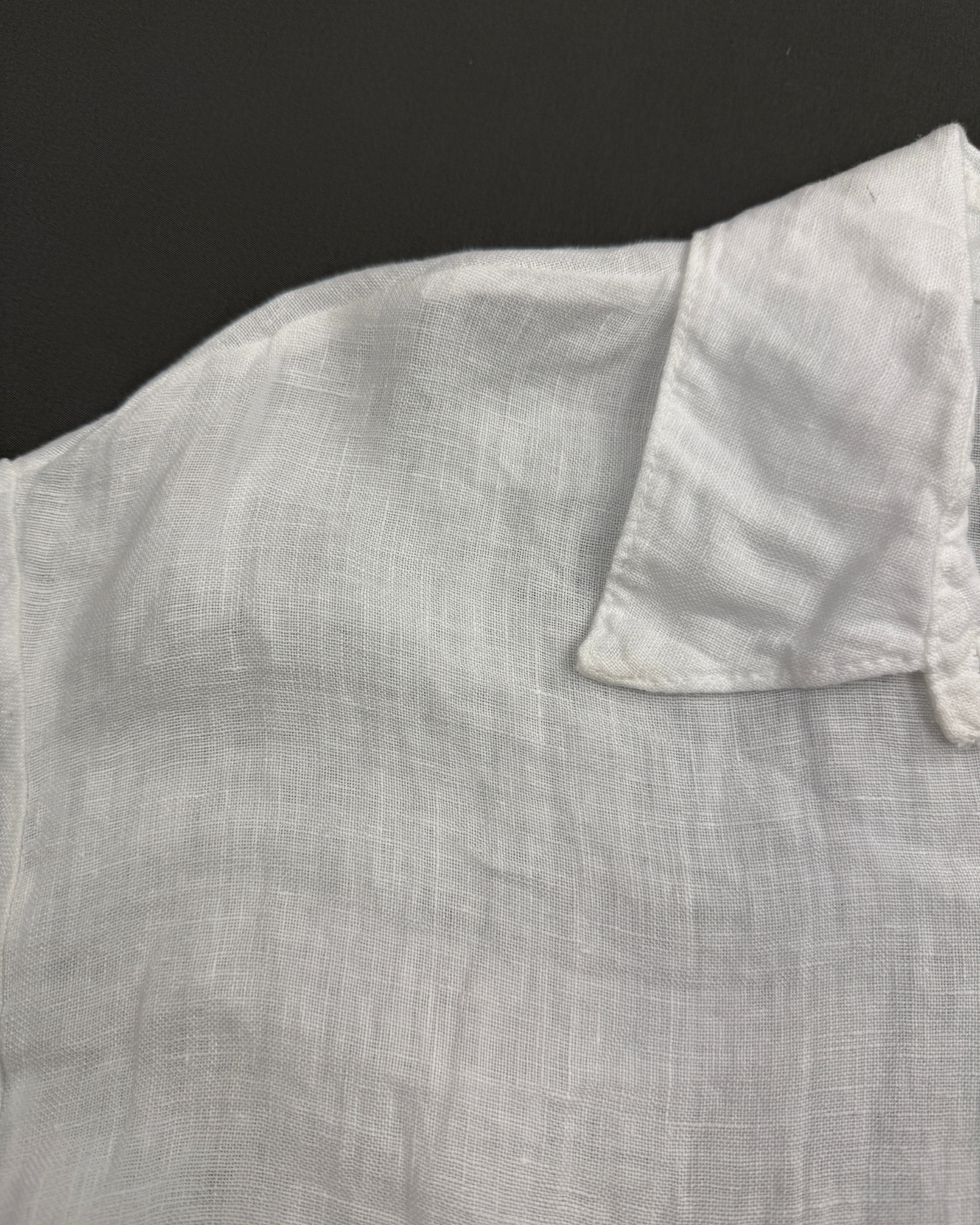 CAMICIA IN LINO OVER MANICA CORTA