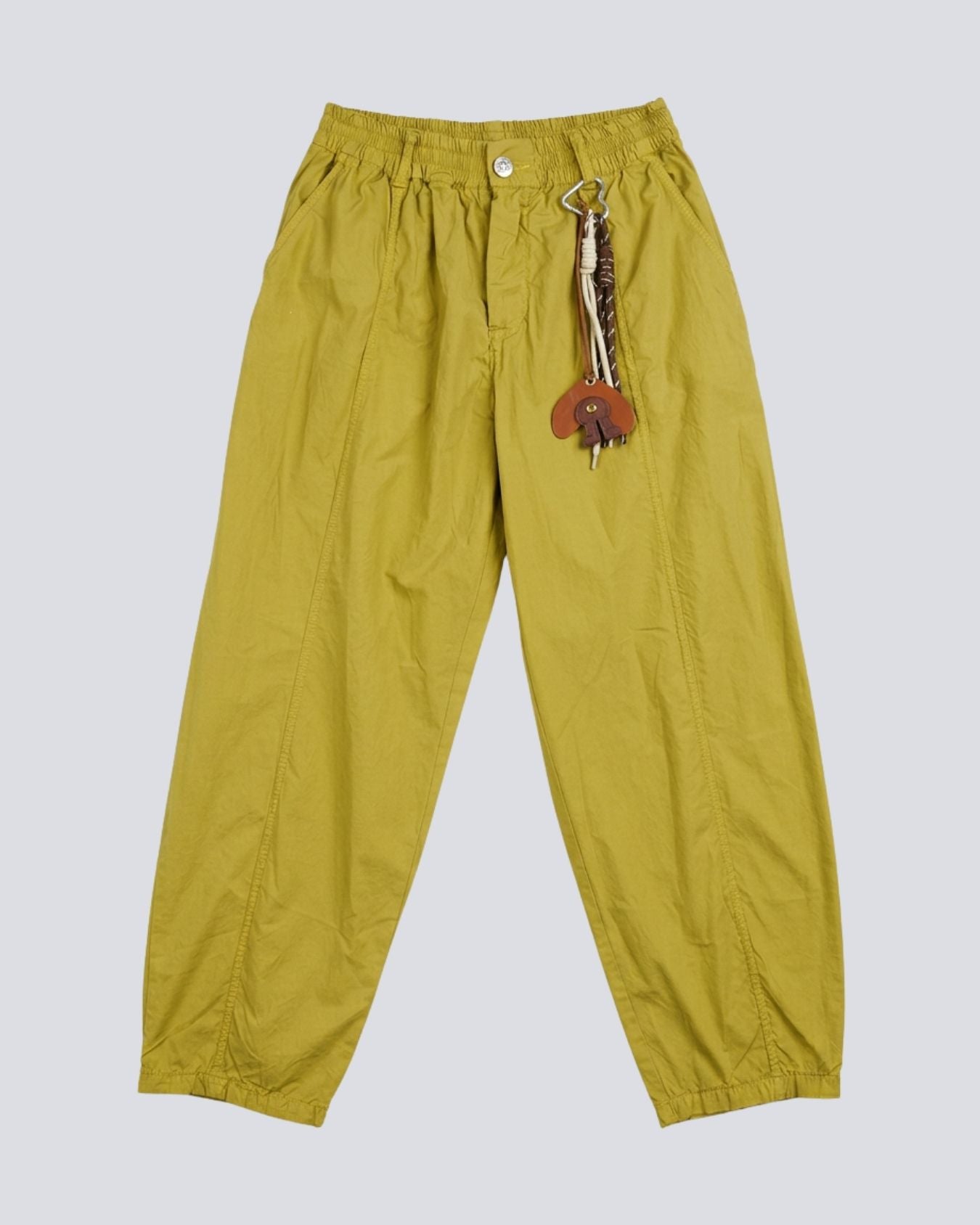PANTALONE IN TELA DI COTONE ELASTICO