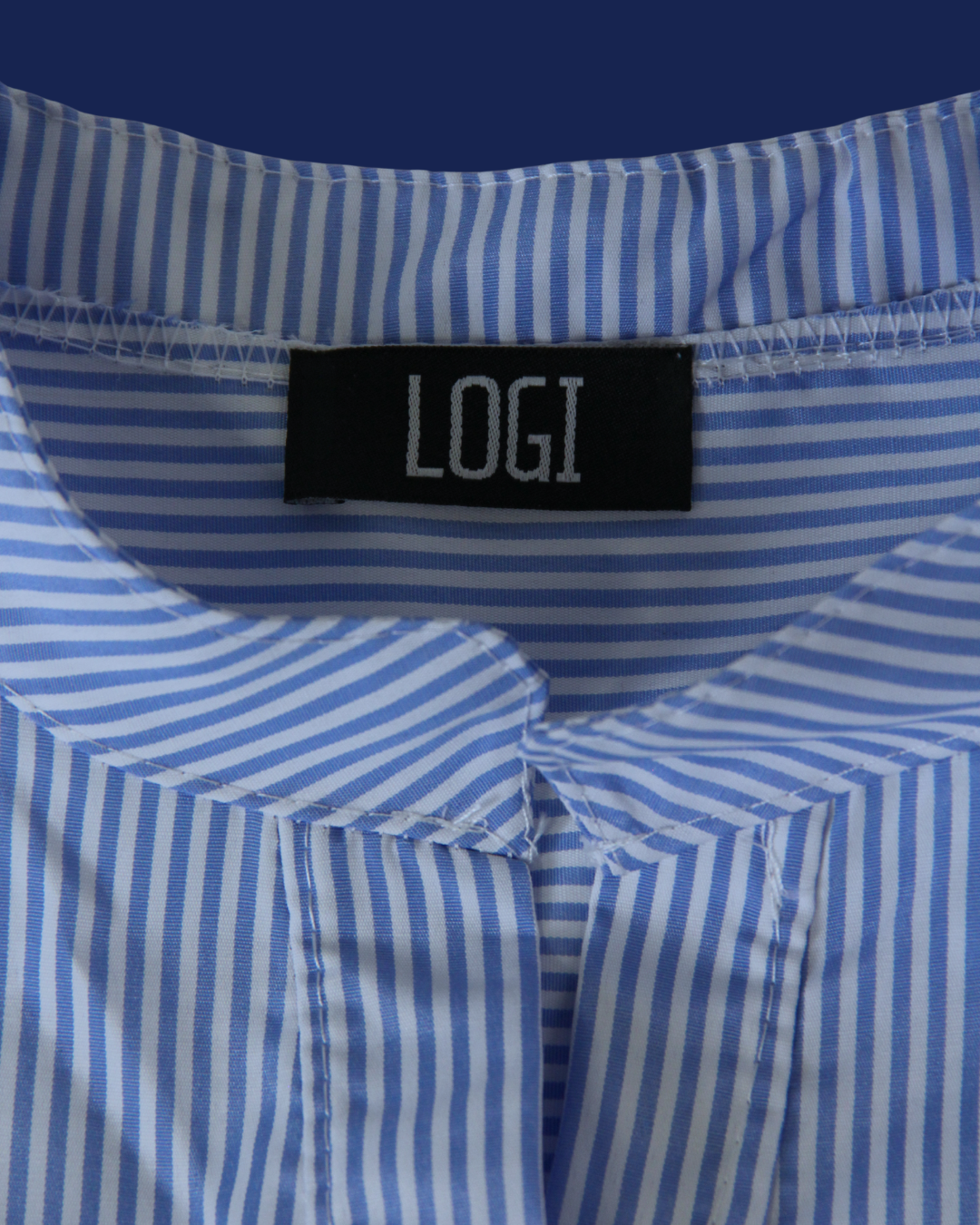 CAMICIA COLLO COREANA A RIGHE