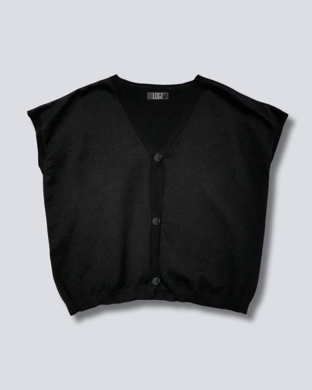 GILET SMANICATO TRE BOTTONI