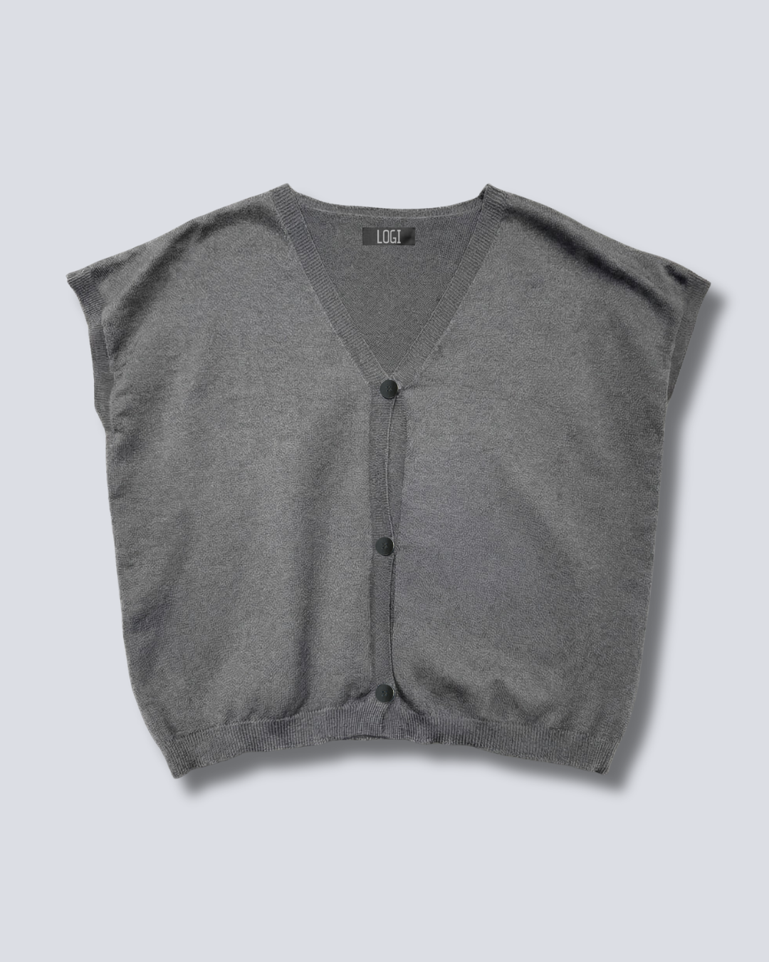 GILET SMANICATO TRE BOTTONI