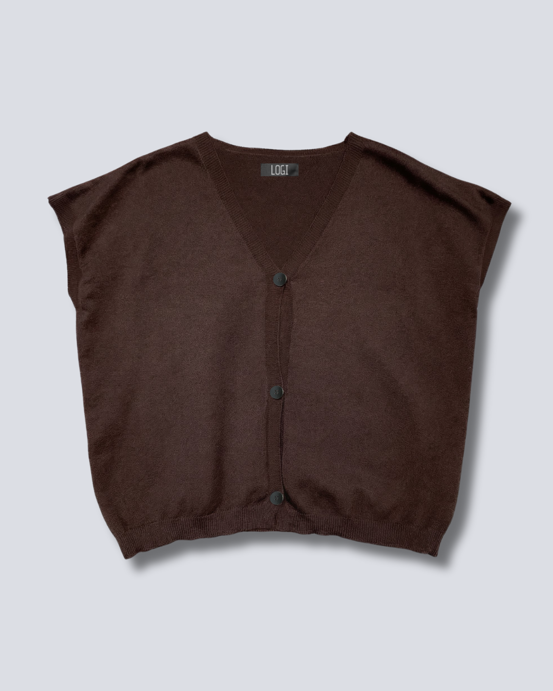 GILET SMANICATO TRE BOTTONI