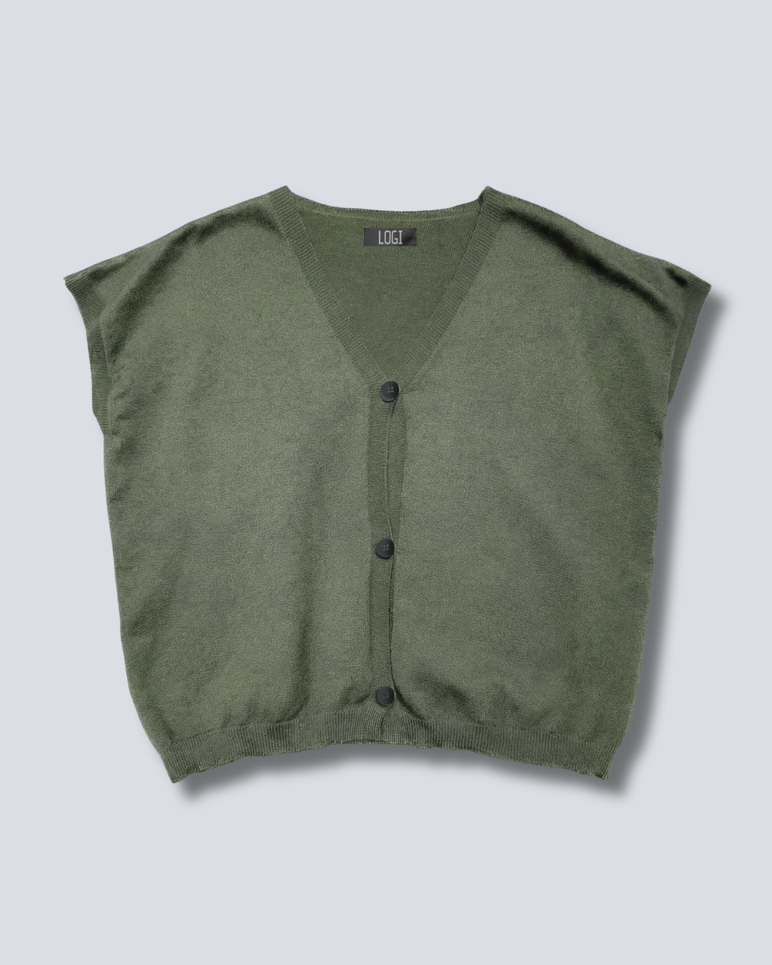 GILET SMANICATO TRE BOTTONI