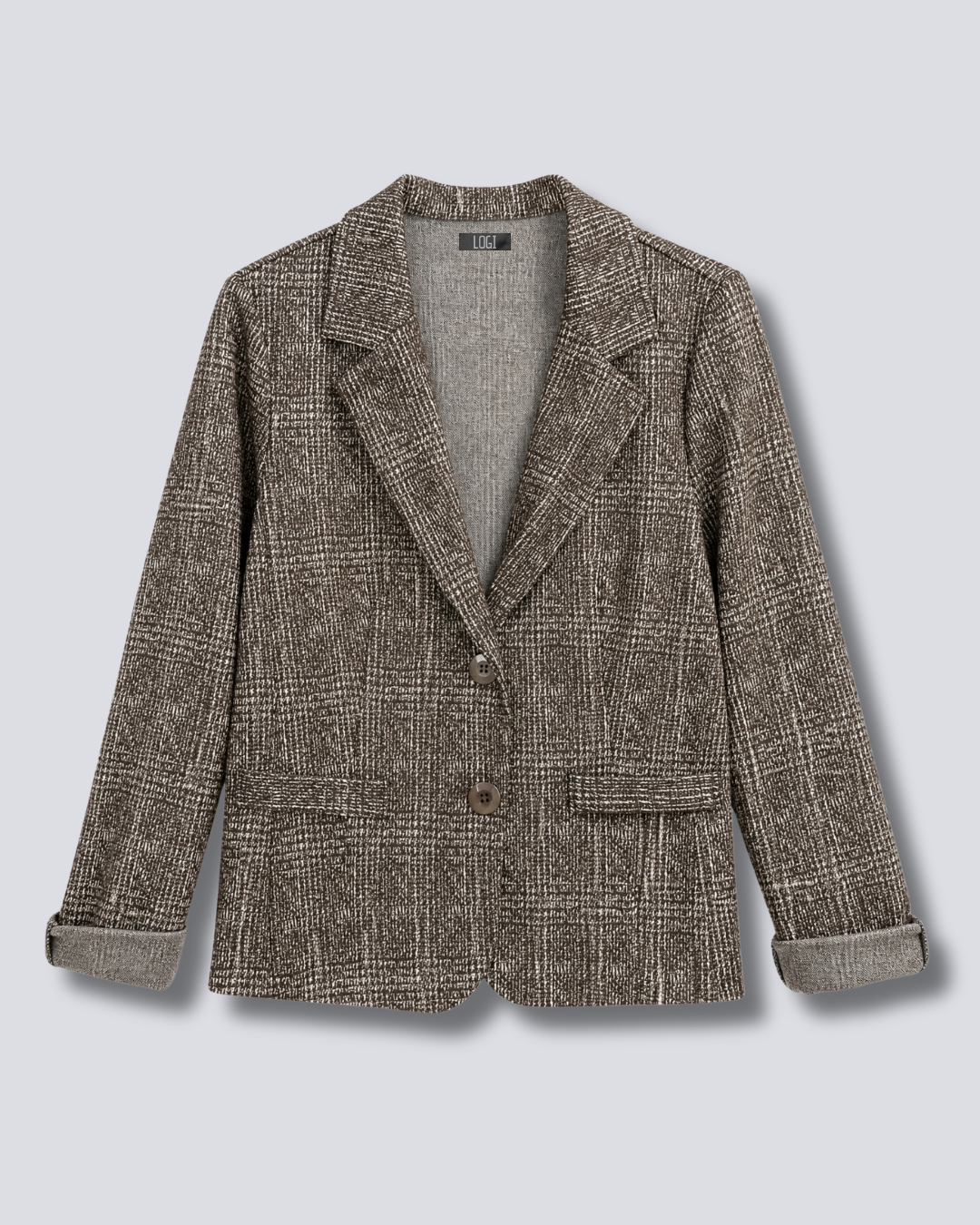 GIACCA SLIM FIT FANTASIA BICOLORE