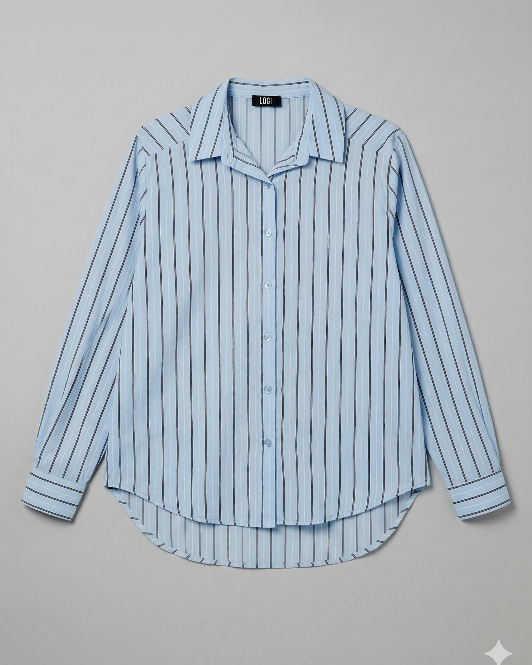 CAMICIA OVER GESSATA A CONTRASTO