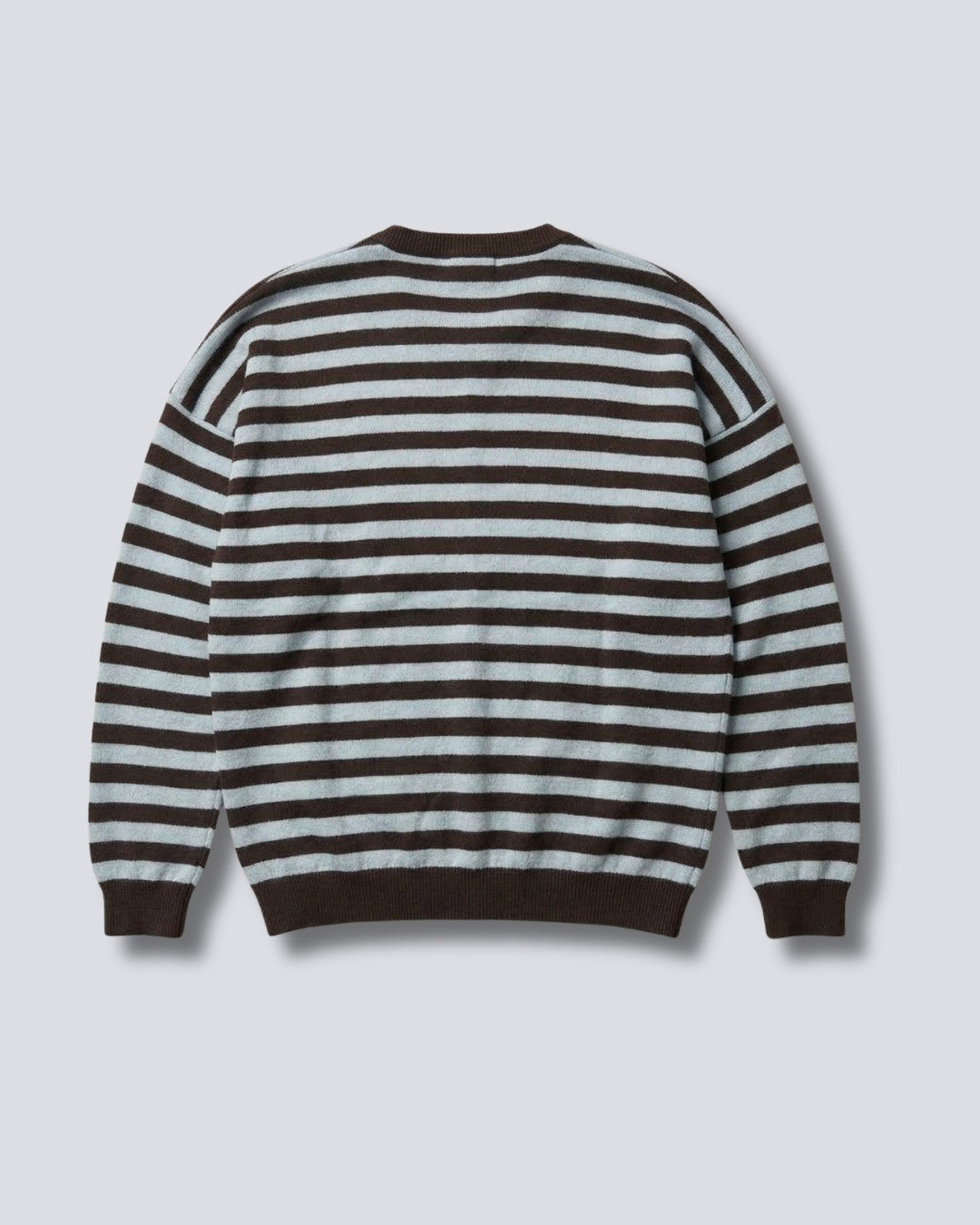 MAGLIA OVER SCOLLO A V A RIGHE