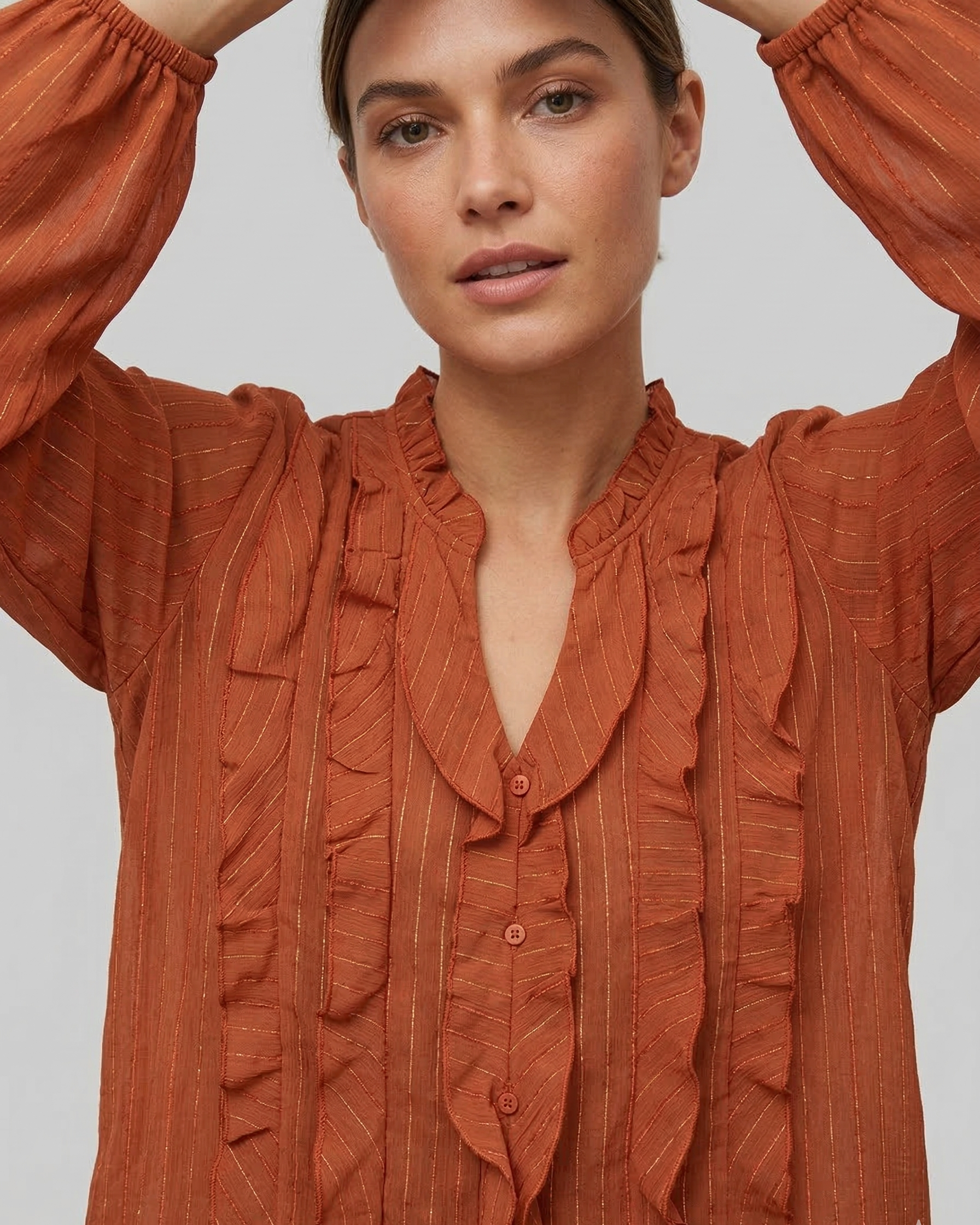 CAMICIA ROUCHES FANT. GESSATA