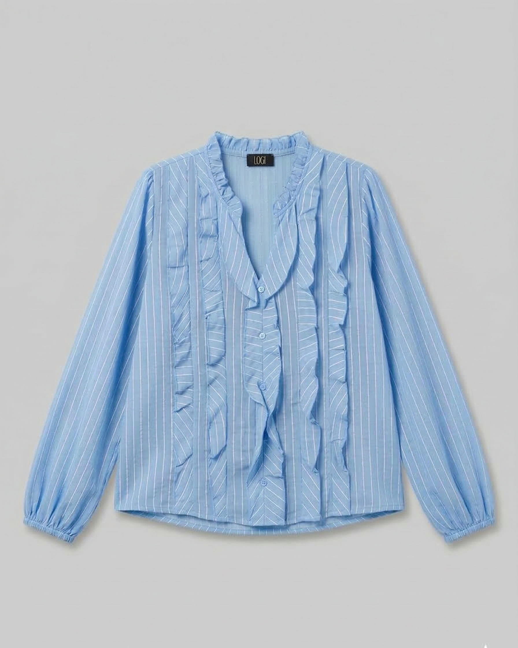 CAMICIA ROUCHES SCOLLO A V