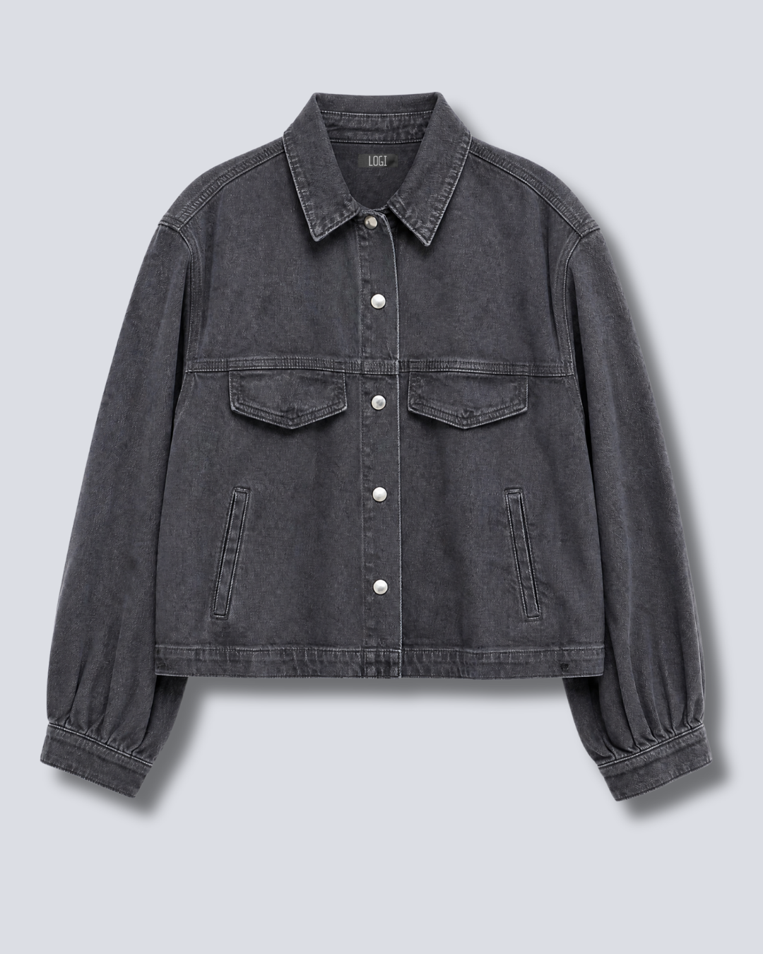 GIUBBINO CROP OVERSIZE IN DENIM