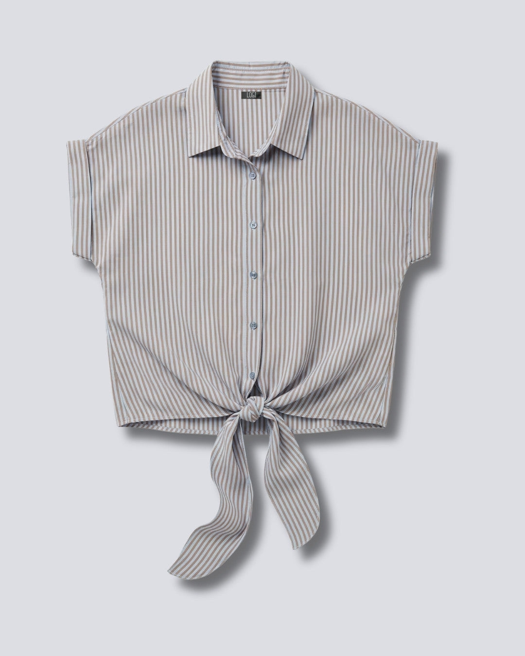 CAMICIA FIOCCO A RIGHE M.CORTA