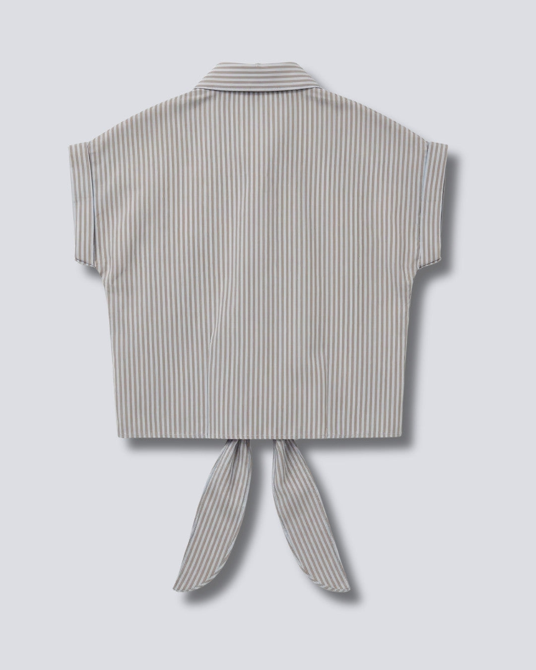 CAMICIA FIOCCO A RIGHE M.CORTA