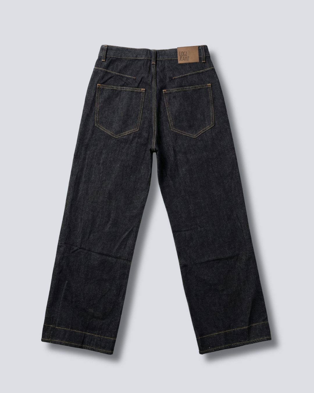 JEANS PALAZZO CUCITURE A CONTRASTO