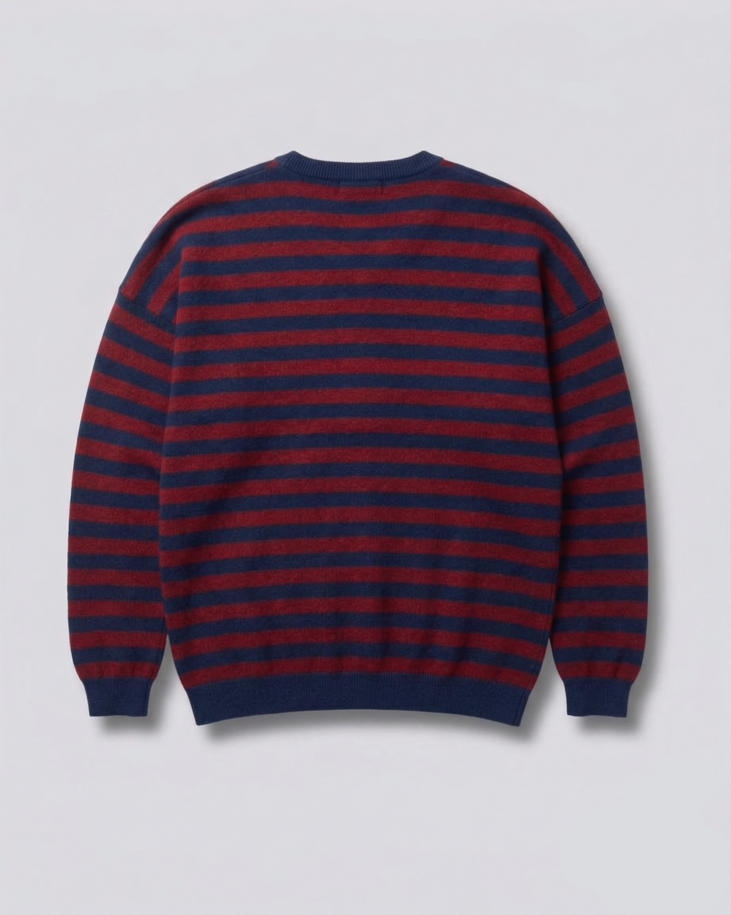 MAGLIA OVER SCOLLO A V A RIGHE