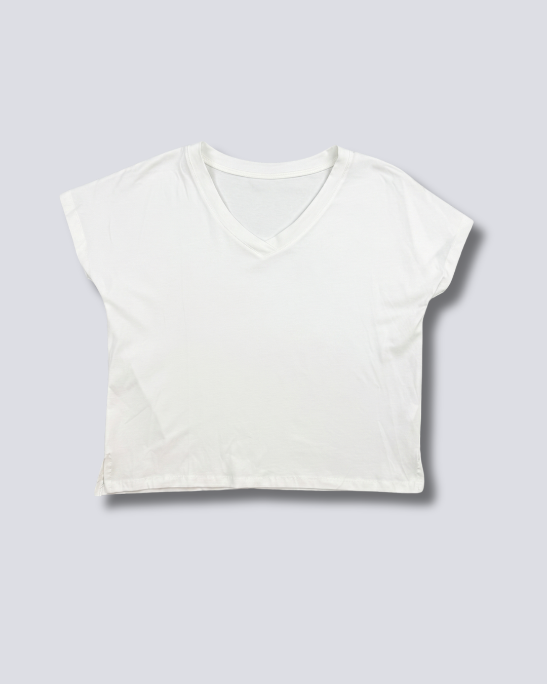 T-SHIRT CROP SCOLLO A V