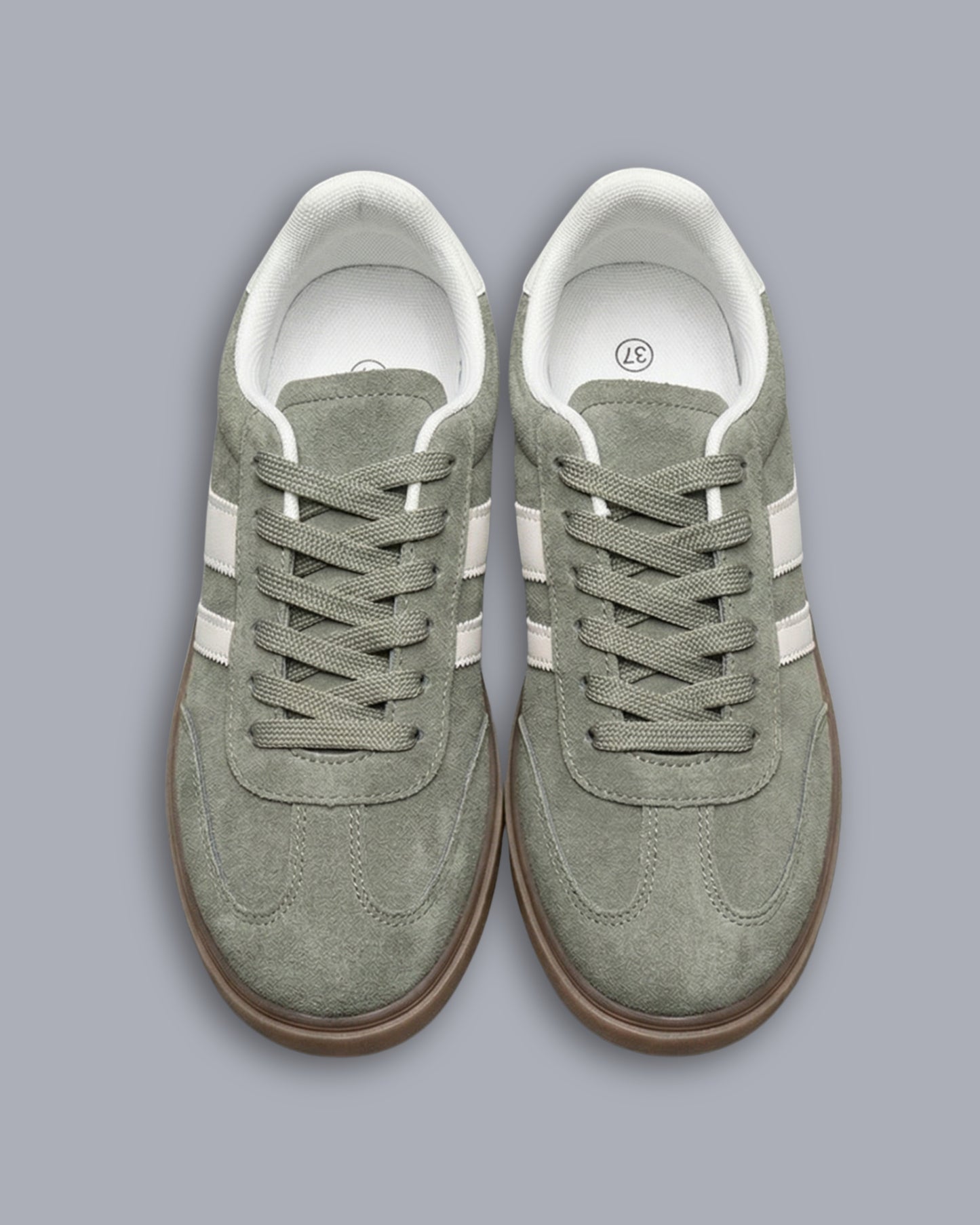 SNEAKER IN DAINETTO FASCIA BIANCA