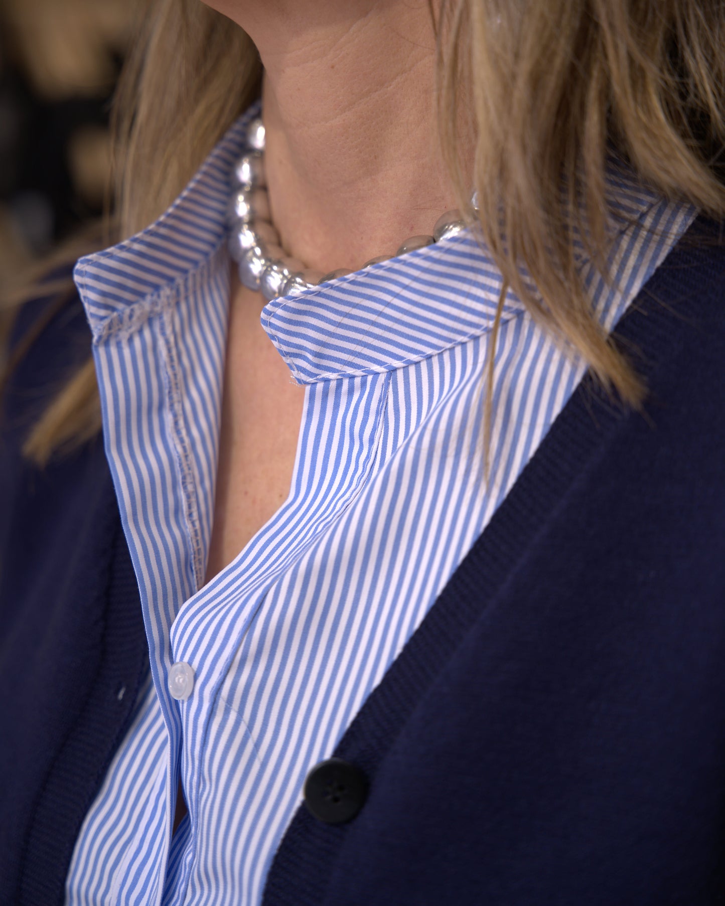 CAMICIA COLLO COREANA A RIGHE
