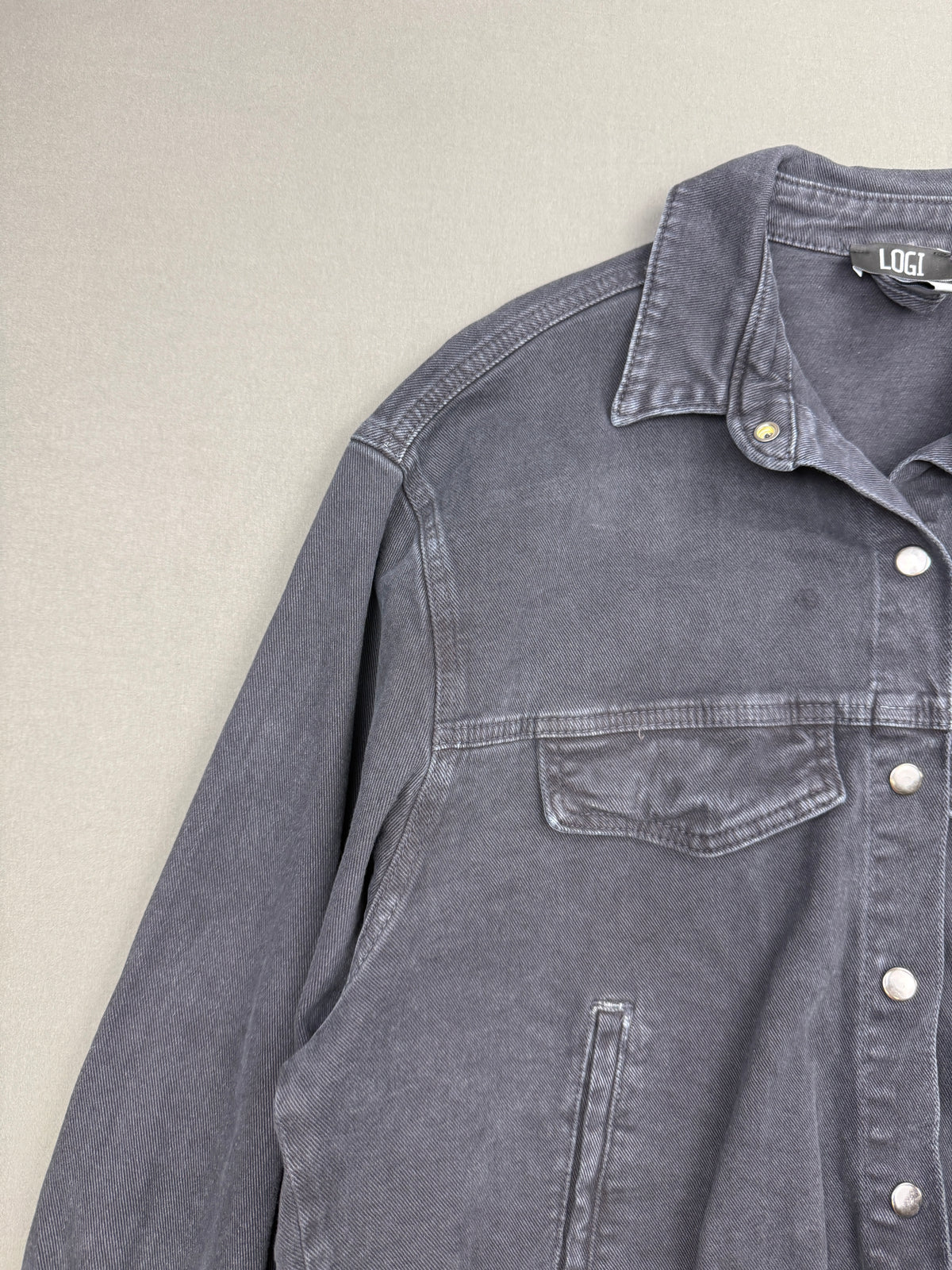 GIUBBINO CROP OVERSIZE IN DENIM