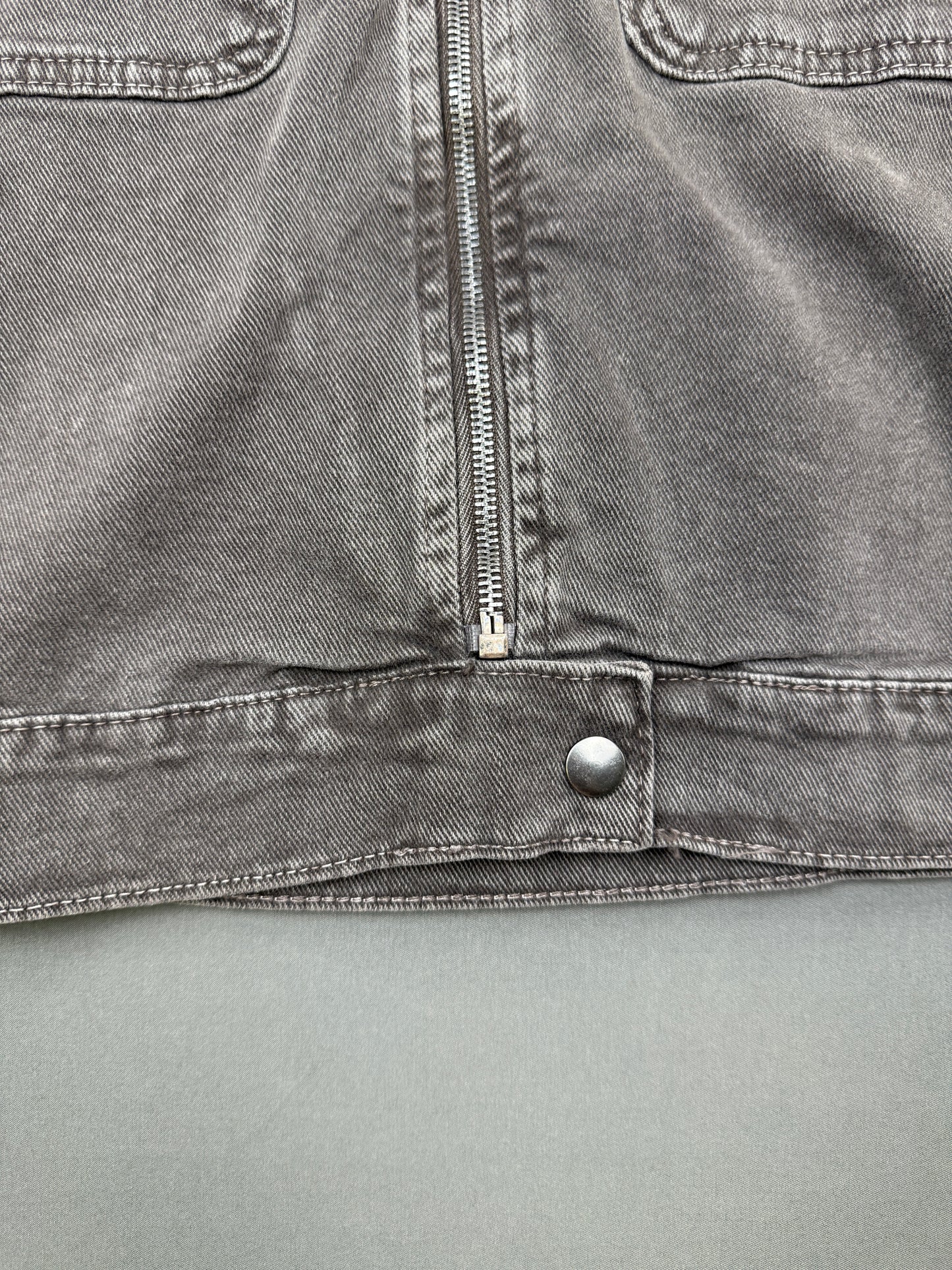 GIUBBINO IN DENIM COLLO BIKER